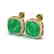 12 CTW Emerald & Micro Pave Halo VS/SI Diamond Earrings