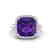 6 CTW Amethyst & Micro Pave Halo VS/SI Diamond Ring