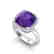 6 CTW Amethyst & Micro Pave Halo VS/SI Diamond Ring - 2