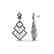 3 CTW Micro Pave Black & White VS/SI Diamond Earrings - 2