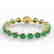 76 CTW Emerald & Micro Pave VS/SI Diamond Halo Bracelet - 2