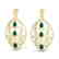 7 CTW Emerald & Micro Pave VS/SI Diamond Heart Earrings