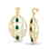 7 CTW Emerald & Micro Pave VS/SI Diamond Heart Earrings - 2