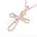 1 CTW Micro Pave VS/SI Diamond Cross Necklace 14K Rose