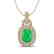 2.50 CTW Emerald & Micro Pave VS/SI Diamond Necklace