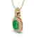 2.50 CTW Emerald & Micro Pave VS/SI Diamond Necklace - 2