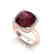 6 CTW Garnet And Micro Pave Halo VS/SI Diamond Ring - 2