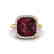 6 CTW Garnet And Micro Pave Halo VS/SI Diamond Ring