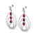 4 CTW Ruby & Micro Pave VS/SI Diamond Designer Earrings