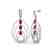 4 CTW Ruby & Micro Pave VS/SI Diamond Designer Earrings - 2