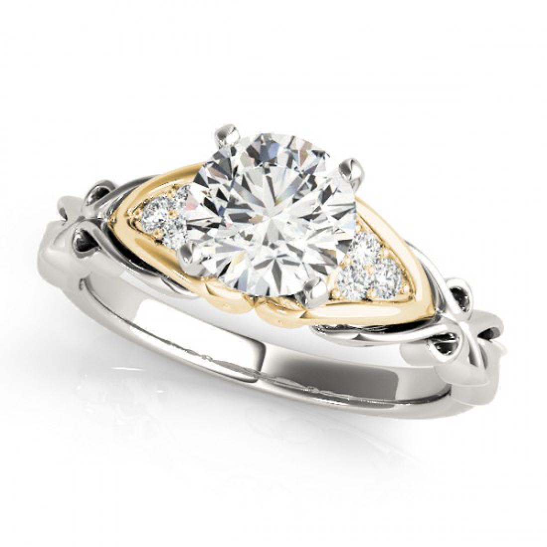 0.85 CTW Certified VS/SI Diamond Solitaire Ring 14K: REF-178T2M -25668 ---- 0.85 CTW Certified VS/SI Diamond Solitaire Ring 14K White & Yellow Gold ---- Luxury Designer Brand Ring Appraised at $8,800 Certificate Number US25668 14k White & Yellow gold, R