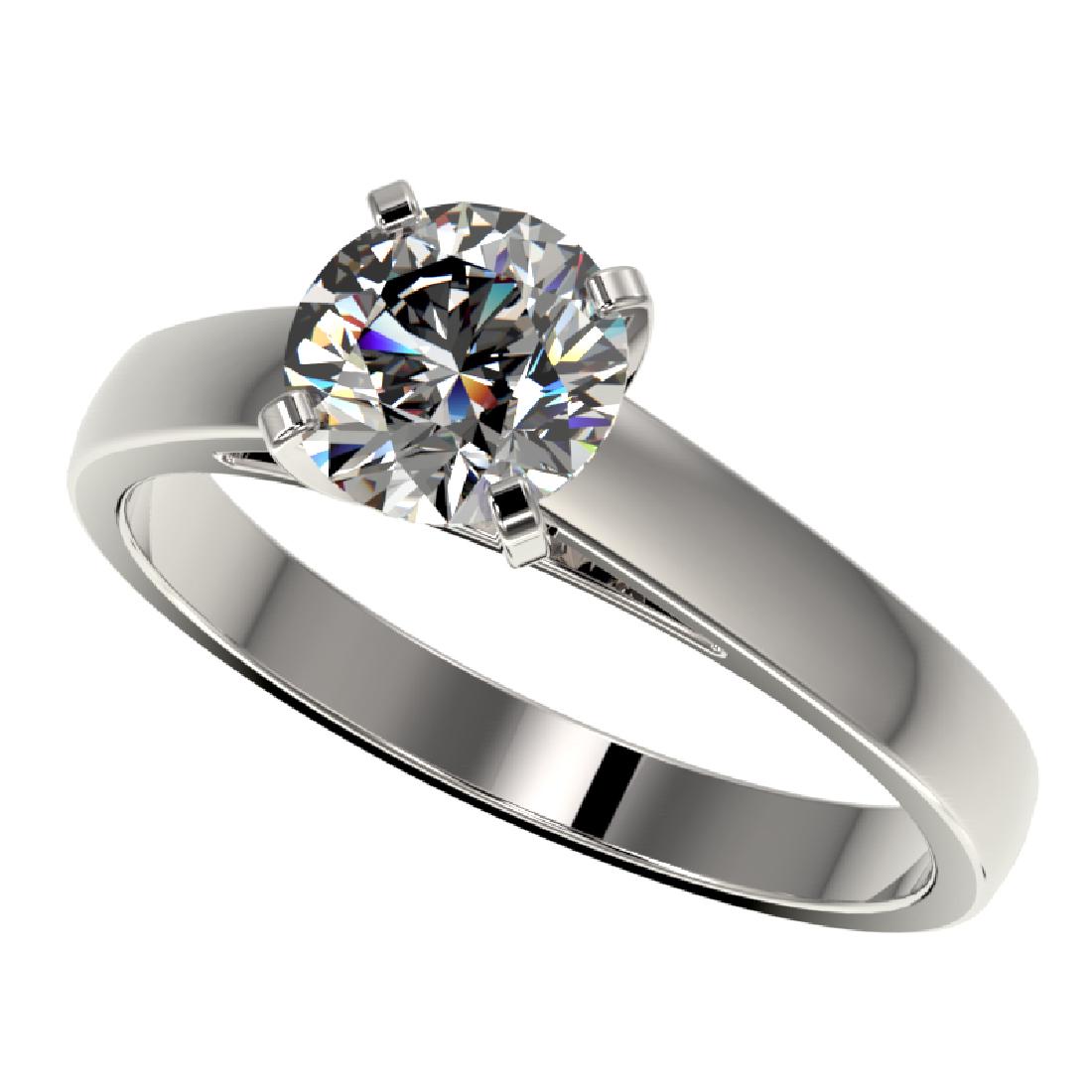 1.26 CTW Certified H-SI/I Quality Diamond Solitaire: REF-191F3N -36528 ---- 1.26 CTW Certified H-SI/I Quality Diamond Solitaire Engagement Ring 10K White Gold ---- Luxury Designer Brand Ring Appraised at $12,750 Certificate Number US36528 10k White gold