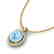 2.50 CTW Aquamarine & Micro VS/SI Diamond Necklace Halo