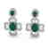 9.26 CTW Emerald & Micro Pave VS/SI Diamond Earrings