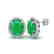 6 CTW Emerald & Micro Pave VS/SI Diamond Earrings Halo - 2