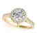 0.75 CTW Certified VS/SI Diamond Solitaire Halo Ring
