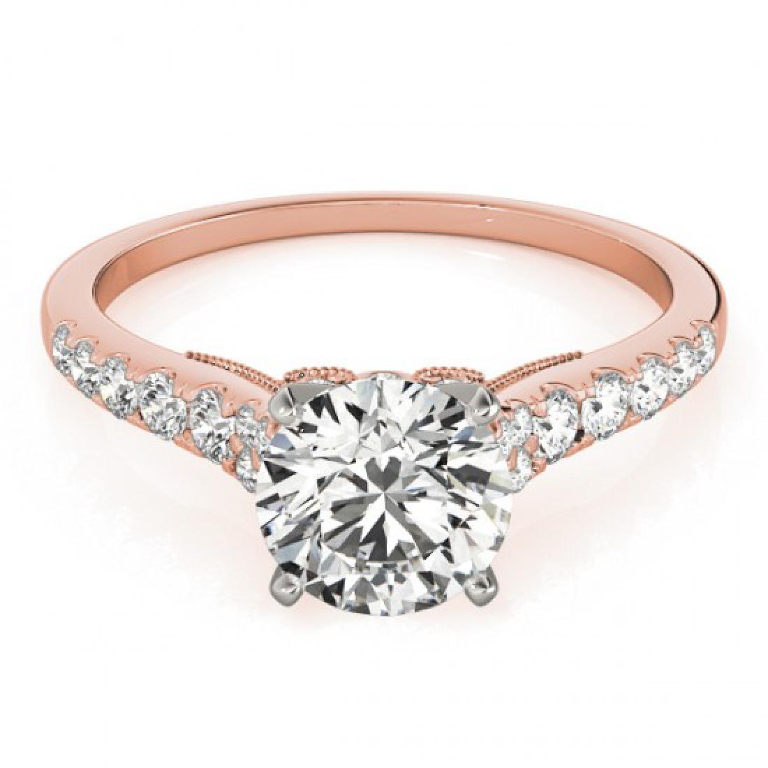 0.65 CTW Certified VS/SI Diamond Solitaire Ring 14K: REF-64M2H -25338 ---- 0.65 CTW Certified VS/SI Diamond Solitaire Ring 14K Rose Gold ---- Luxury Designer Brand Ring Appraised at $3,200 Certificate Number US25338 14k Rose gold, Ring Size is 7, Ring m