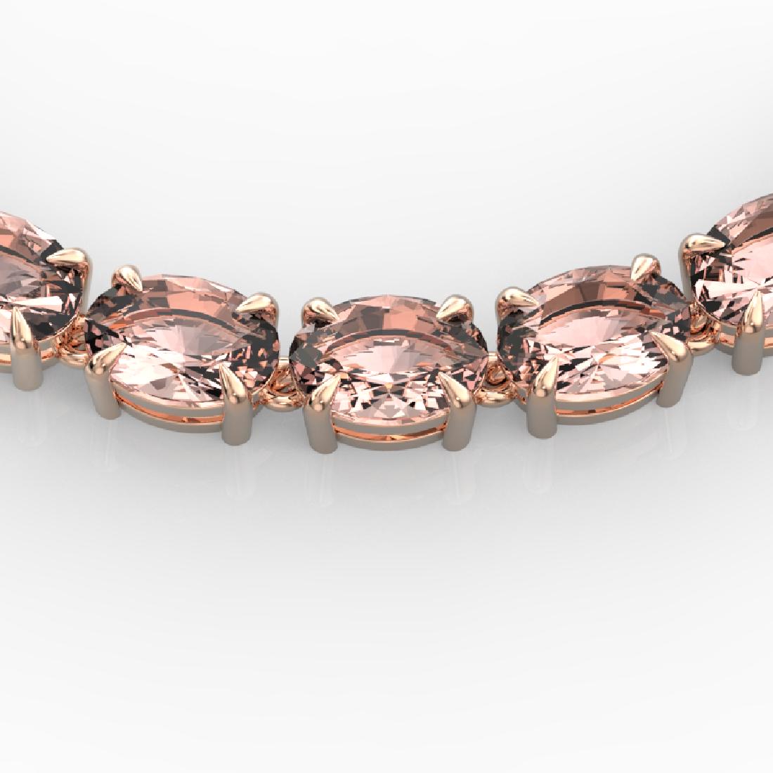 54 CTW Morganite Eternity Designer Inspired Tennis: REF-614X9T -23406 ---- 54 CTW Morganite Eternity Designer Inspired Tennis Necklace 14K Rose Gold ---- Luxury Designer Brand Necklace Appraised at $43,950 Certificate Number US23406 14k Rose gold, Neck