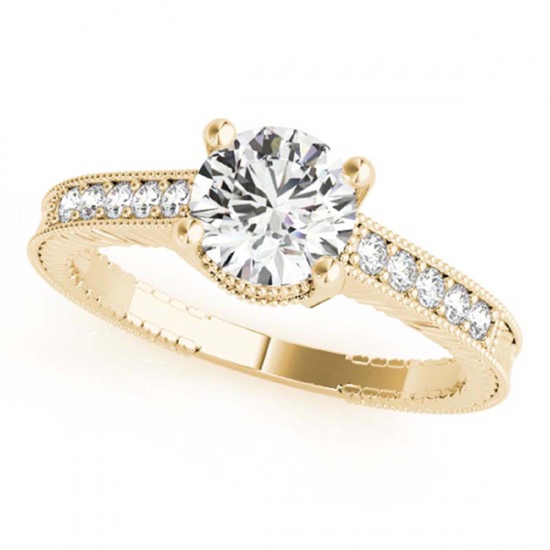 0.97 CTW Certified VS/SI Diamond Solitaire Antique Ring: REF-182X4T -25237 ---- 0.97 CTW Certified VS/SI Diamond Solitaire Antique Ring 14K Yellow Gold ---- Luxury Designer Brand Ring Appraised at $8,000 Certificate Number US25237 14k Yellow gold, Ring Size