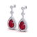 6 CTW Ruby & Micro Pave VS/SI Diamond Earrings Designer