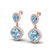 7 CTW Sky Blue Topaz & VS/SI Diamond Earrings Halo Gold