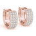 0.70 CTW Diamond VS/SI 16 Mm Hoop Earrings 14K Pave - 2