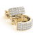 0.70 CTW Diamond VS/SI 16 Mm Hoop Earrings 14K Pave