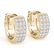 0.70 CTW Diamond VS/SI 16 Mm Hoop Earrings 14K Pave - 2