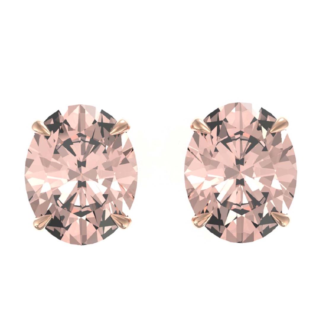 5.50 ctw Morganite Stud Earrings 14K Rose Gold -: REF-71X3R - SKU:21671 ---- 5.50 ctw Morganite Stud Earrings 14K Rose Gold Designer Brand Luxury Jewelry, made in the USA Suggested Retail Price: $4,700 Factory offers perfect factory sizing, for all r