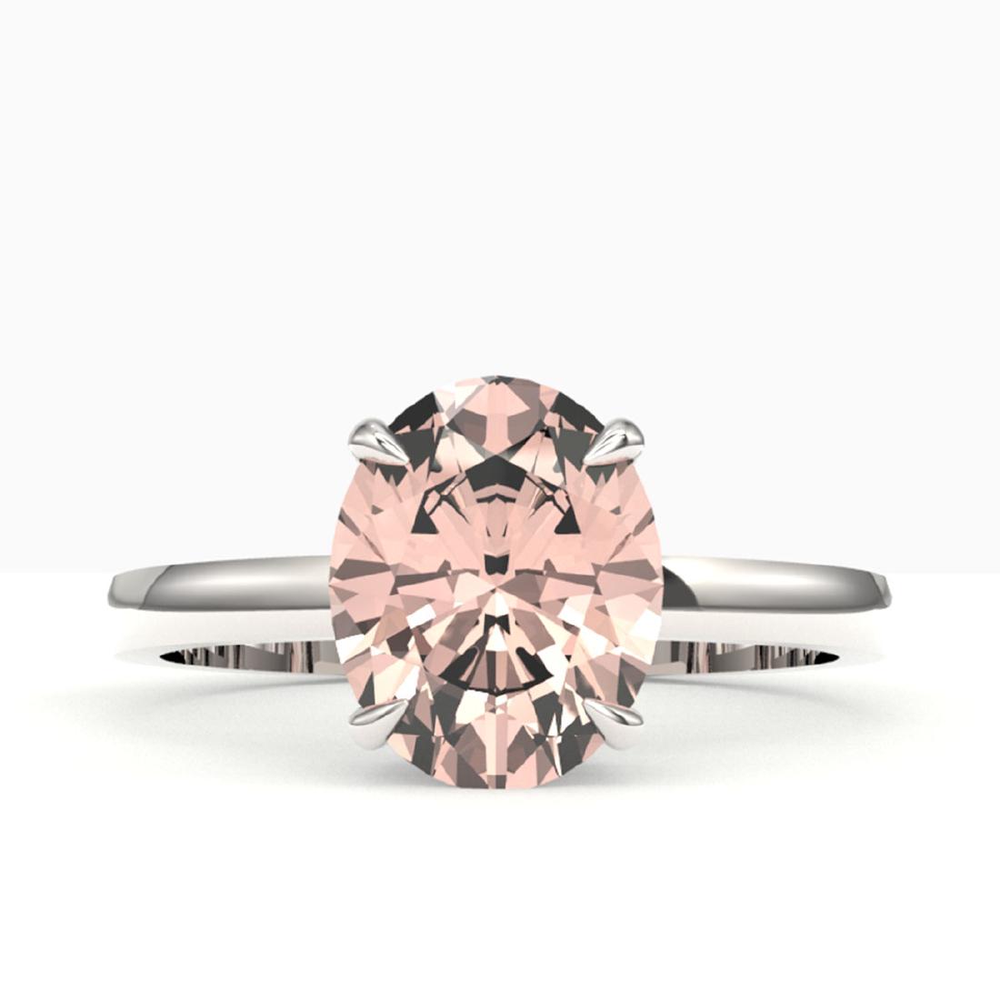 2.75 ctw Morganite Ring 18K White Gold - REF-58Y7X -: REF-58Y7X - SKU:22072 ---- 2.75 ctw Morganite Ring 18K White Gold Designer Brand Luxury Jewelry, made in the USA Suggested Retail Price: $3,900 Factory offers perfect factory sizing, for all rings & c