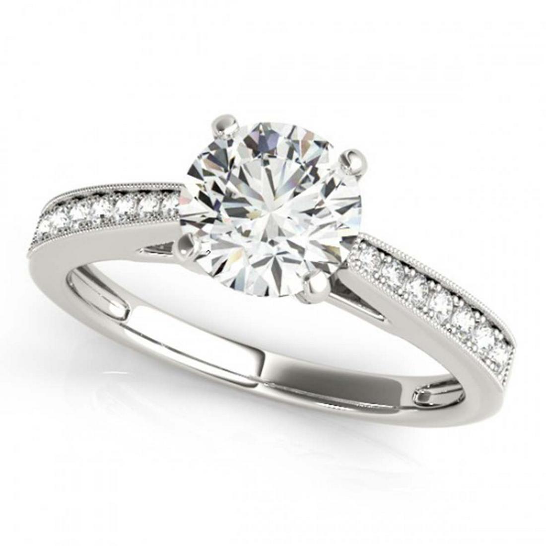 0.40 ctw VS/SI Diamond Solitaire Ring 14K White Gold -: REF-38H7M - SKU:25469 ---- 0.40 ctw VS/SI Diamond Solitaire Ring 14K White Gold Designer Brand Luxury Jewelry, made in the USA Suggested Retail Price: $2,550 Factory offers perfect factory sizing, for