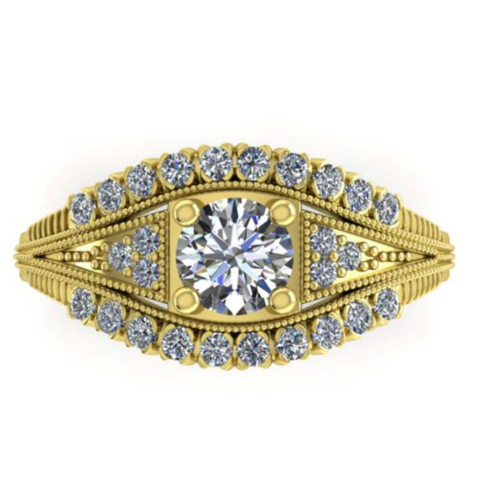 1.50 ctw Solitaire VS/SI Diamond Ring 18K Yellow Gold -: REF-245R5K - SKU:32848 ---- 1.50 ctw Solitaire VS/SI Diamond Ring 18K Yellow Gold Designer Brand Luxury Jewelry, made in the USA Suggested Retail Price: $14,850 Factory offers perfect factory sizing, 