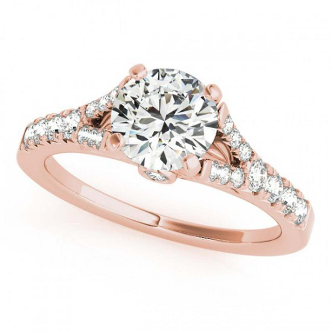 0.75 ctw VS/SI Diamond Solitaire Ring 14K Rose Gold -: REF-53R2K - SKU:25479 ---- 0.75 ctw VS/SI Diamond Solitaire Ring 14K Rose Gold Designer Brand Luxury Jewelry, made in the USA Suggested Retail Price: $3,500 Factory offers perfect factory sizing, for 