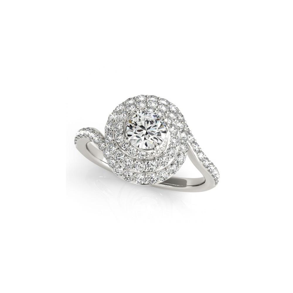 2.11 ctw Certified VS/SI Diamond Solitaire Halo Ring: REF-385H4W - SKU: 24902 ---- 2.11 ctw Certified VS/SI Diamond Solitaire Halo Ring 14K White Gold Designer Brand Luxury Jewelry, made in the USA Suggested Retail Price: $22,600 Factory offers perfect f