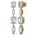 3.88 ctw Diamond Earrings 18K Yellow Gold - REF-584G8W - 2