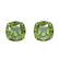 12 ctw Cushion Green Tourmaline Designer Stud Earrings