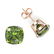 12 ctw Cushion Green Tourmaline Designer Stud Earrings - 2