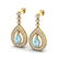 2.25 ctw Aquamarine & Micro Pave VS/SI Diamond Earrings