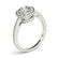 1.55 ctw Certified VS/SI Diamond Solitaire Halo Ring - 3