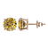 2.04 ctw Certified Intense Yellow Diamond Stud Earrings - 2