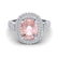 3.25 ctw Morganite & Micro Pave VS/SI Diamond Ring 18k