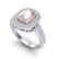 3.25 ctw Morganite & Micro Pave VS/SI Diamond Ring 18k - 2