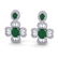 9.26 ctw Emerald & Micro Pave VS/SI Diamond Earrings