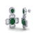 9.26 ctw Emerald & Micro Pave VS/SI Diamond Earrings - 2