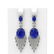 10.09 ctw Sapphire & Diamond Earrings 18K White Gold -
