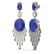 10.09 ctw Sapphire & Diamond Earrings 18K White Gold - - 2