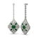 4.19 ctw Emerald & Diamond Earrings 18K White Gold - - 2
