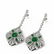 4.19 ctw Emerald & Diamond Earrings 18K White Gold - - 3