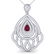 2 ctw Ruby & Micro Pave VS/SI Diamond Necklace 18k