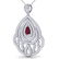 2 ctw Ruby & Micro Pave VS/SI Diamond Necklace 18k - 2